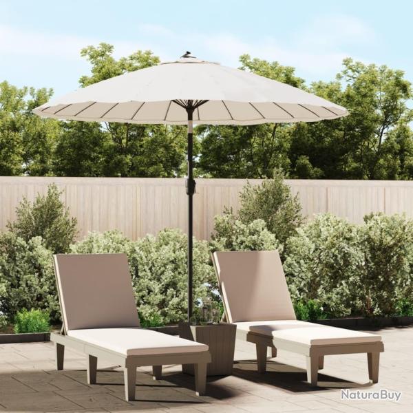Parasol d'ext�rieur et m�t avec aluminium 270 cm Blanc sable