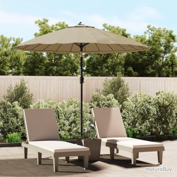 Parasol d'ext�rieur avec m�t en aluminium 270 cm Taupe