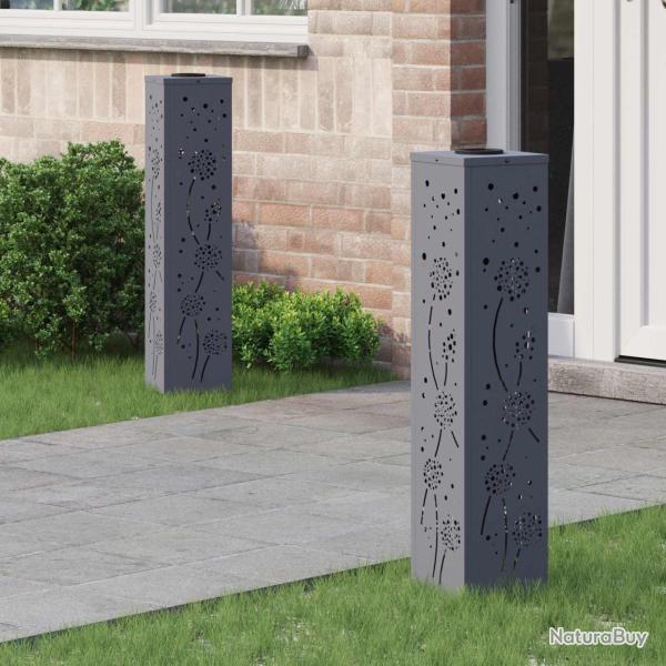 Lumi�re de chemin LED solaire 2 pcs Anthracite