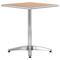 Table de jardin Argent&eacute; 60x60x70 cm Aluminium et WPC