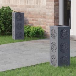 Lumi&egrave;re de chemin LED solaire 2 pcs Anthracite