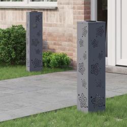 Lumi&egrave;re de chemin LED solaire 2 pcs Anthracite