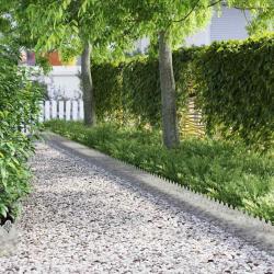 Bordures de pelouse 10 pcs Argent 103 x 0,05 x 22 cm