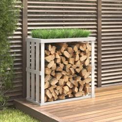 Porte-b&ucirc;ches d'ext&eacute;rieur Blanc 108x52x106 cm Bois massif de pin