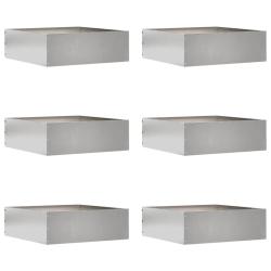 Bordure de Pelouse 6 pcs Argent 40 x 40 x 13 cm