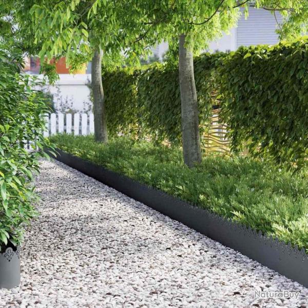 Bordures de pelouse 10 pcs Anthracite 103 x 0,05 x 22 cm Acier