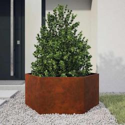 Jardini&egrave;re avec pieds Rouill&eacute; 30x30x30 cm Acier corten
