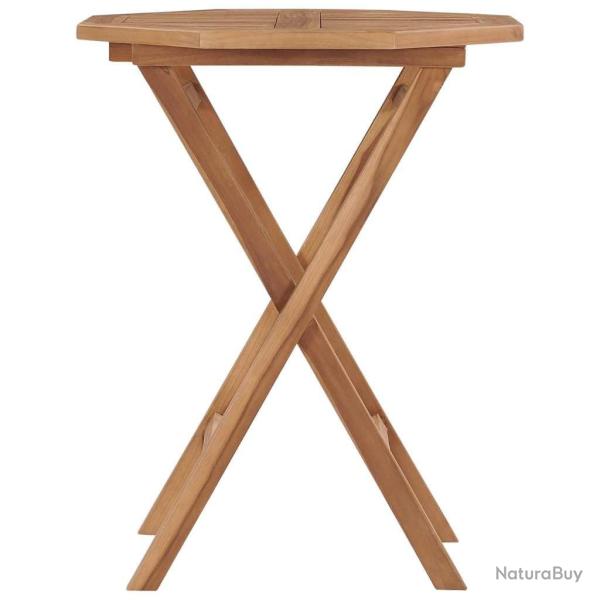 Table pliable de jardin 60x60x75 cm Bois de teck solide