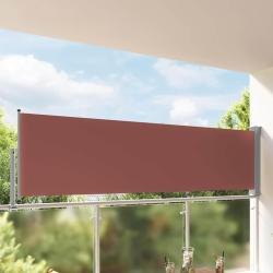 Auvent lat&eacute;ral r&eacute;tractable de patio 100x300 cm Marron