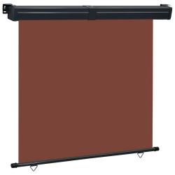 Auvent lat&eacute;ral de balcon 165x250 cm Marron