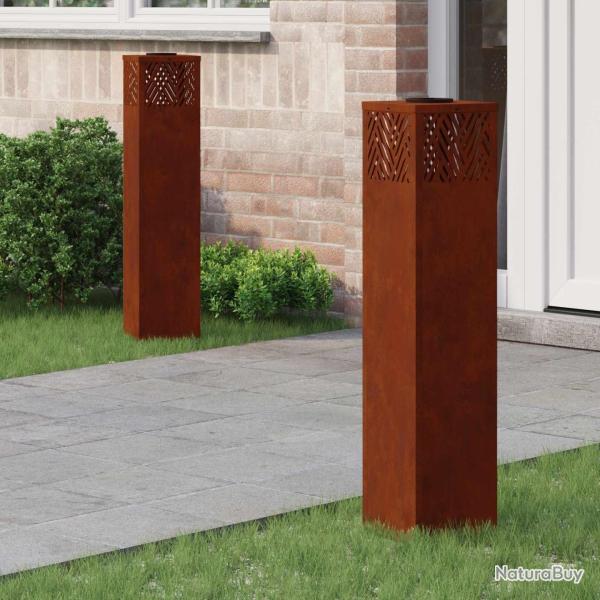 Lumi�re de chemin LED solaire 2 pcs Bronze Acier patin�