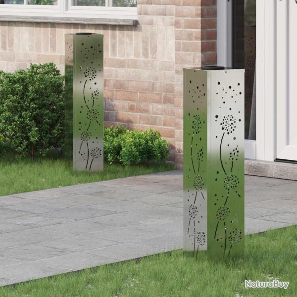 Lumi�re de chemin LED solaire 2 pcs Rouill� Galvanis�