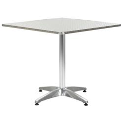 Table de jardin Argent&eacute; 80x80x70 cm Aluminium