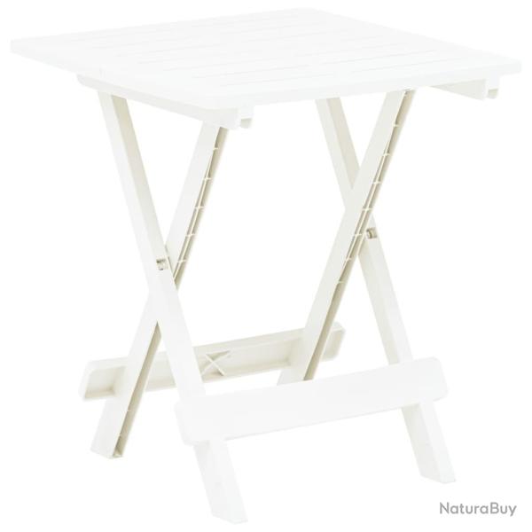 Table pliable de jardin blanc 45x43x50 cm plastique