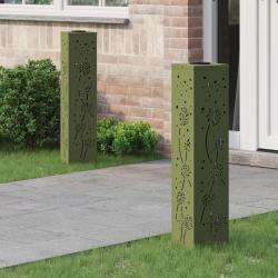 Lumi&egrave;re de chemin LED solaire 2 pcs Vert olive