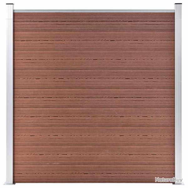 Cl�ture de jardin WPC 180x186 cm Marron