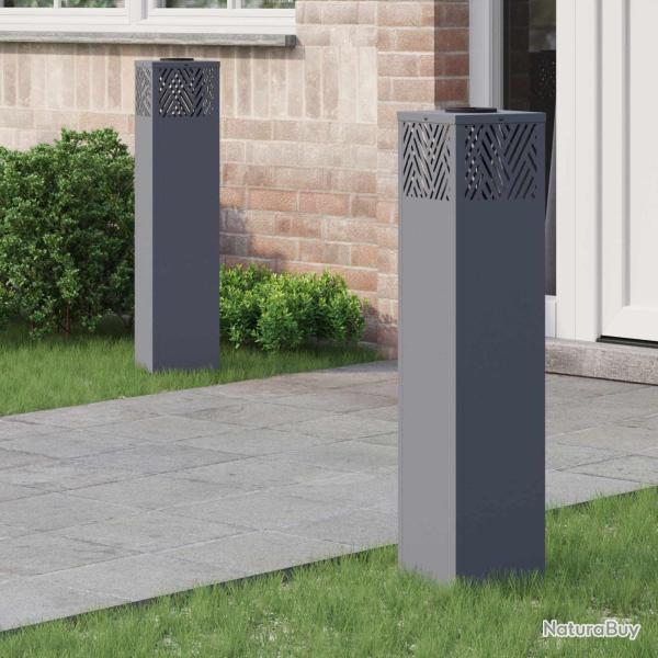 Lumi�re de chemin LED solaire 2 pcs Anthracite