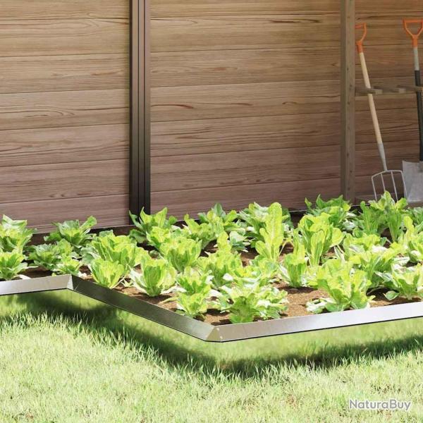 Cl�ture � escargots 4 pcs Argent 13,5 x 13,5 x 25 cm