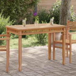 Table &agrave; manger de jardin 120x65x80 cm bois de teck solide