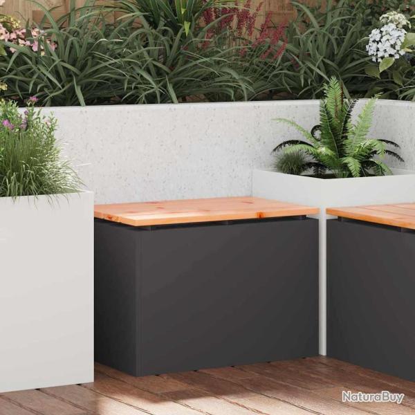 Banc de jardin Noir 60 x 40 x 43 cm