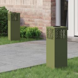 Lumi&egrave;re de chemin LED solaire 2 pcs Vert olive