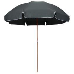 Parasol de jardin avec m&acirc;t en acier 300 cm anthracite