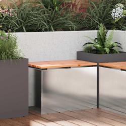 Banc de jardin Argent 60 x 40 x 43 cm Acier inoxydable