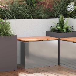 Banc de jardin Argent 60 x 40 x 43 cm Acier galvanis&eacute;