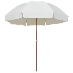 Parasol de jardin avec m&acirc;t en acier 300 cm sable