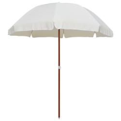 Parasol de jardin avec m&acirc;t en acier 240 cm Sable
