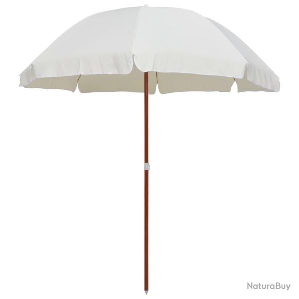 Parasol de jardin avec m�t en acier 240 cm Sable