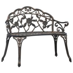 Banc de bistrot 100 cm Bronze Aluminium coul&eacute;
