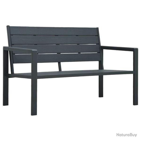 Banc de jardin 120 cm PEHD Gris Aspect de bois