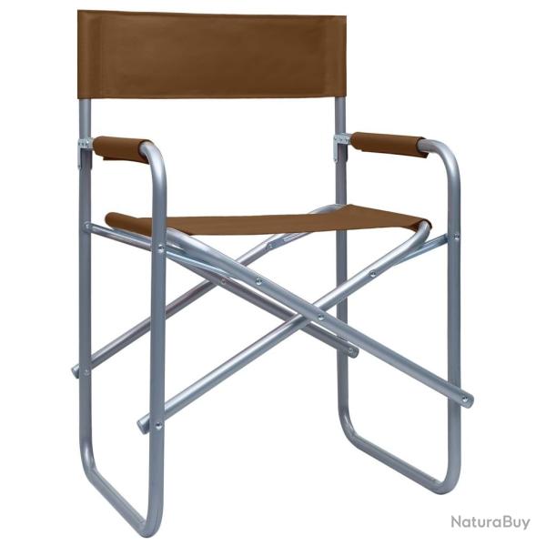 Chaises de metteur en sc�ne lot de 2 Acier Marron