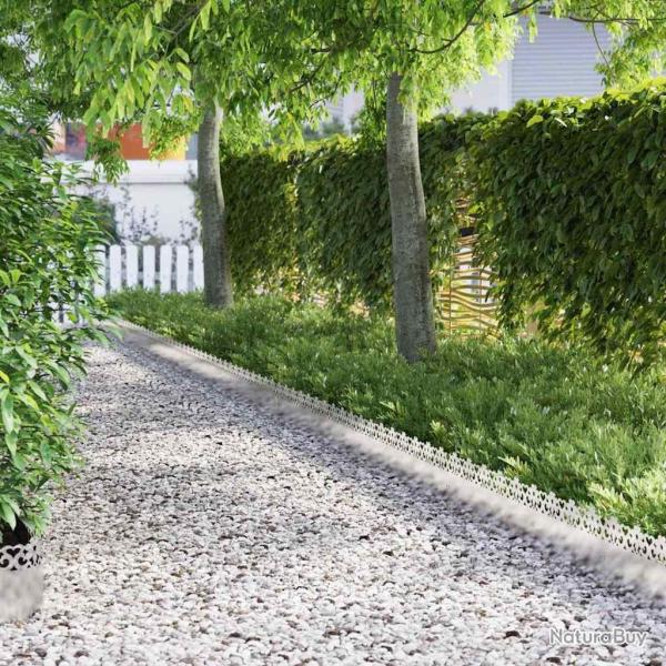 Bordures de pelouse 20 pcs Argent 103 x 0,05 x 22 cm