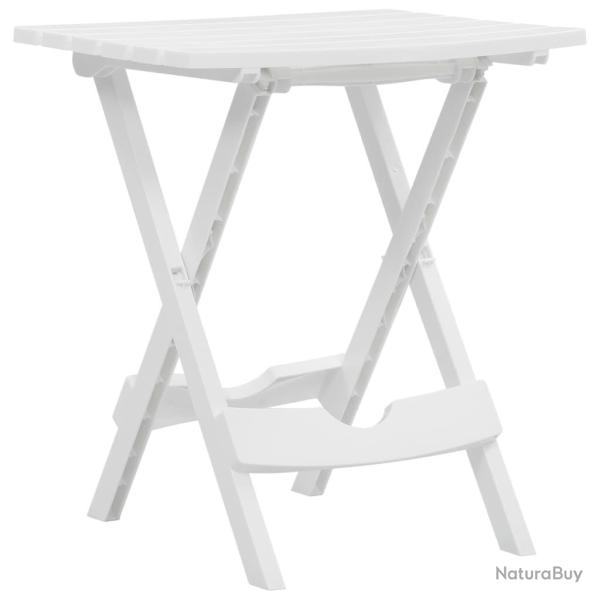 Table pliable de jardin 45,5x38,5x50 cm Blanc