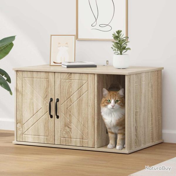 Maison pour chat Sonoma 85 x 55 x 50 cm Bois d'ing�nierie
