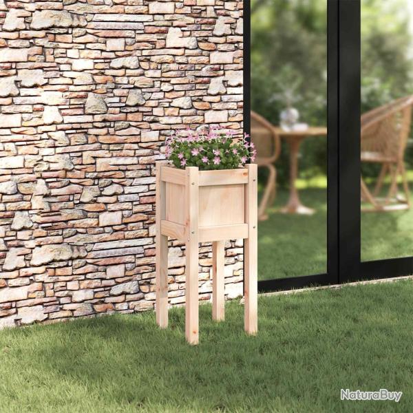 Cache-pot de jardin Nature 31 x 31 x 70 cm Bois de pin massif