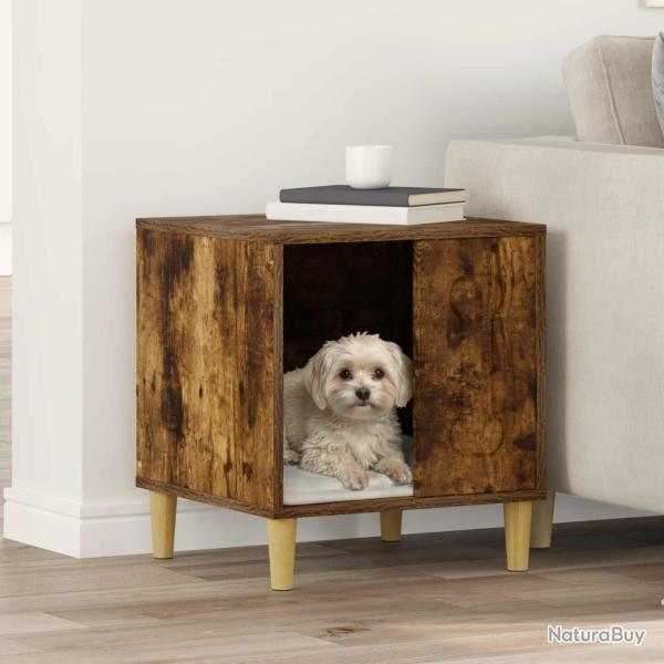 Maison pour Chiens Ch�ne fum� 44 x 42 x 49 cm Bois d'ing�nierie