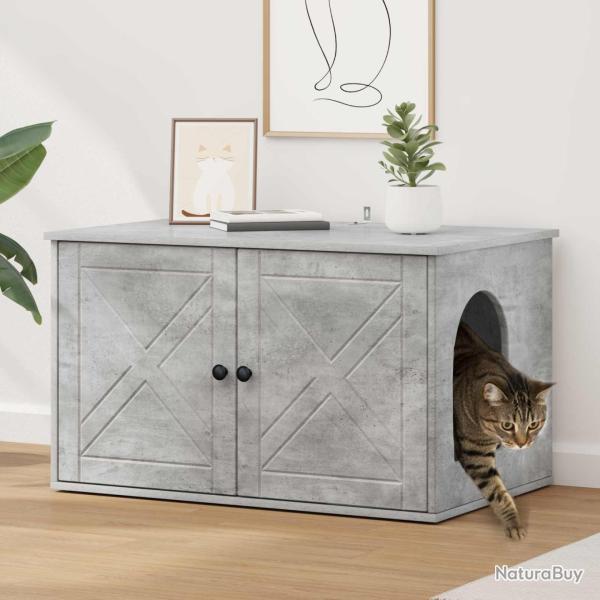 Maison pour chat B�ton 85 x 55 x 50 cm Bois d'ing�nierie