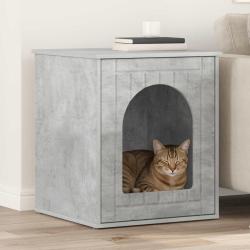 Maison pour chat B&eacute;ton 53 x 52 x 62 cm Bois d'ing&eacute;nierie