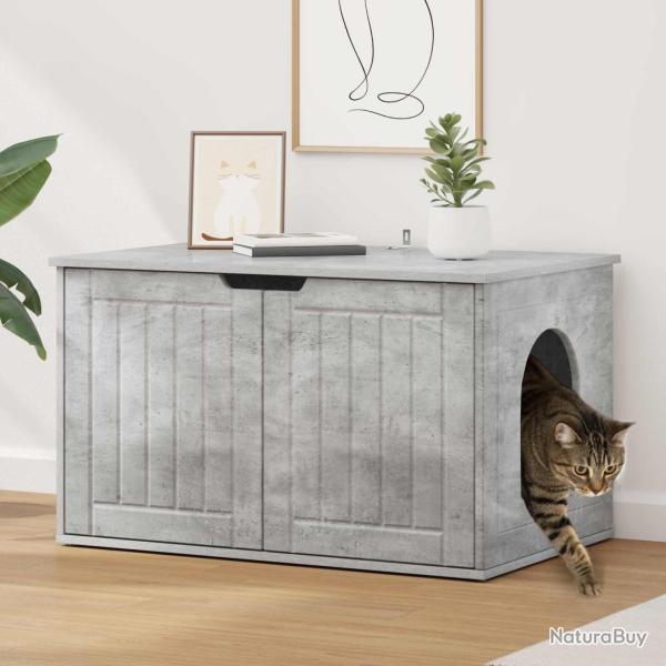 Maison pour chat B�ton 85 x 55 x 50,5 cm Bois d'ing�nierie