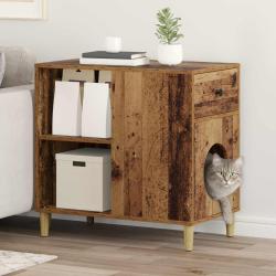 Maison pour chat Bois ancien 72 x 42.5 x 70 cm