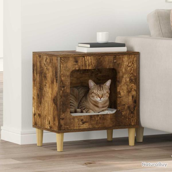 Maison pour chat Ch�ne fum� 51 x 30 x 52 cm Bois d'ing�nierie