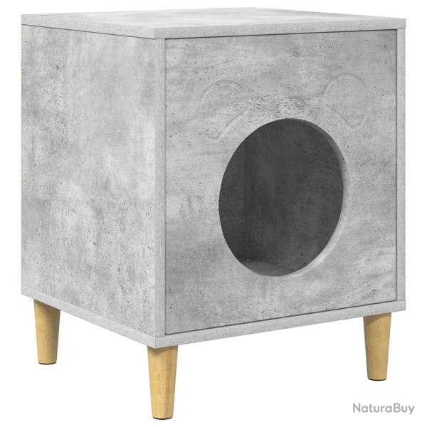 Maison pour chat B�ton 42,5 x 40 x 53 cm Bois d'ing�nierie