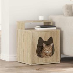 Maison pour chat Sonoma 42,5 x 40 x 53,5 cm Bois d'ing&eacute;nierie