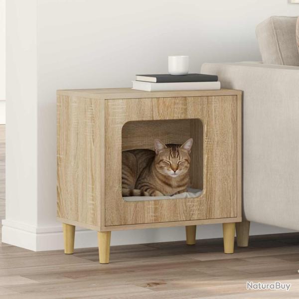 Maison pour chat Sonoma 51 x 30 x 52 cm Bois d'ing�nierie
