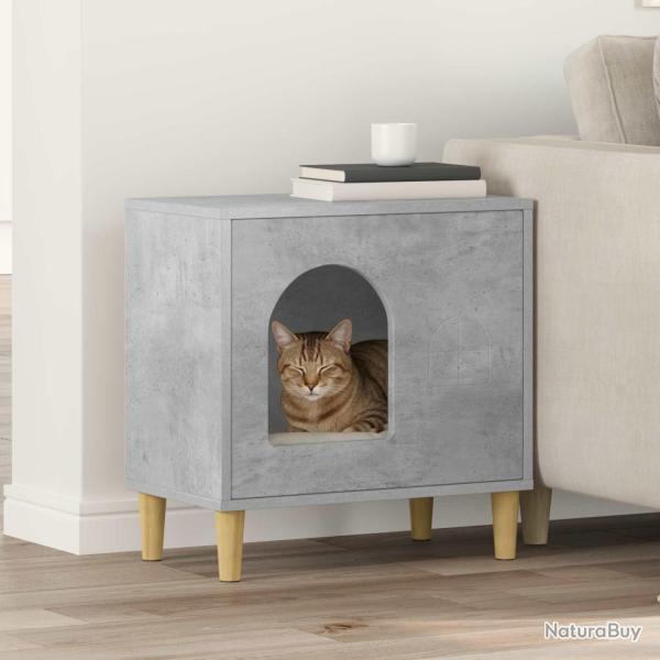 Maison pour chat B�ton 51 x 30 x 52 cm Bois d'ing�nierie