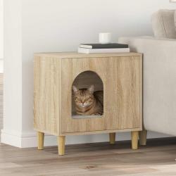 Maison pour chat Sonoma 51 x 30 x 52 cm Bois d'ing&eacute;nierie