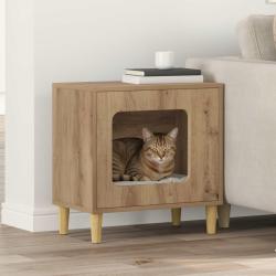 Maison pour chat Ch&ecirc;ne artisan 51 x 30 x 52 cm